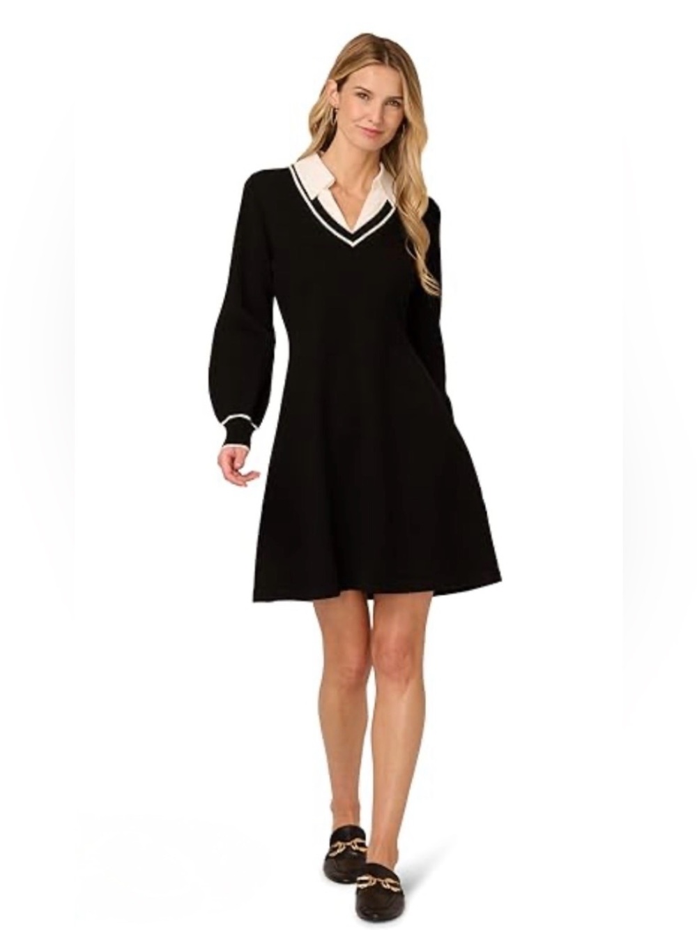 Elegant Black Women's Sweater Dress